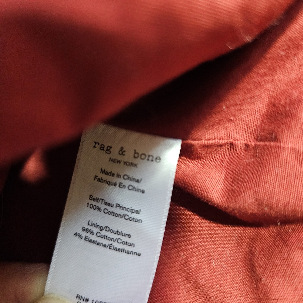 RAG & BONE Mercer Corduroy Moto Camel Cropped Jacket Womens Medium. - Picture 9 of 15